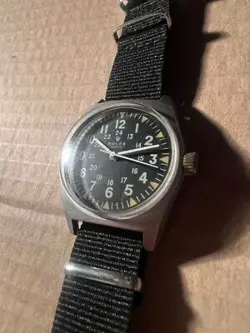 ROLEX MILITARY VINTAGE WATCH WHITE DIAL HAND-ROLLED VIETNAM WAR TESTED USED