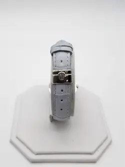 $24500 Rolex Cellini 6673/9 WHITE DIAL GOLD DIAMOND Leather Ladies Watch #1924-5