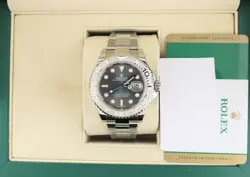 ROLEX YACHT-MASTER 116622 RHODIUM DIAL SS OYSTER WITH PAPERS 40MM