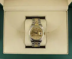 1961 ROLEX DATEJUST 1601 CHAMPAGNE DIAL TT JUBILEE NO PAPERS 36MM