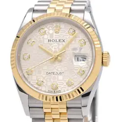 ROLEX MEN'S DATEJUST 126233G K18YG/SS 10P DIAMOND HORICON AUTOMATIC #CS054