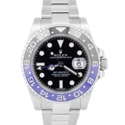 MINT PAPERS ROLEX GMT-MASTER II BATMAN BLUE BLACK 40MM WATCH 116710 BLNR BOX