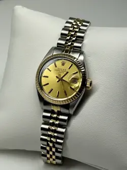 1981 ROLEX LADY-DATEJUST 6917 GOLD & SILVER JUBILEE BRACELET WITH GOLD BEZEL