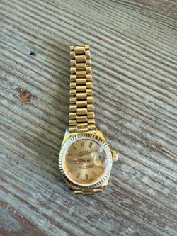 ROLEX LADY-DATEJUST 69178 GOLD PRESIDENT BRACELET WITH GOLD BEZEL