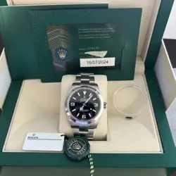 2024 ROLEX EXPLORER 224270 BLACK DIAL SS OYSTER WITH PAPERS 40MM COMPLETE SET