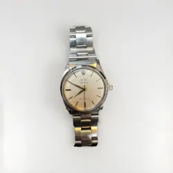 ROLEX AIR KING PRECISION MENS STAINLESS STEEL WATCH OYSTER BAND SILVER DIAL 5500