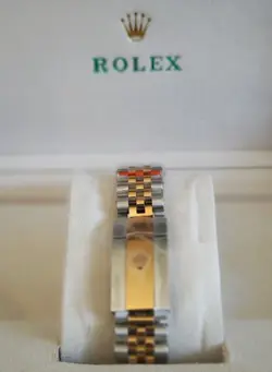 *NEW* Rolex DateJust 36 Silver Palm Motif 18K Rose Oyster 126201 Watch