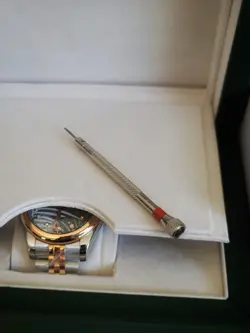 *NEW* Rolex DateJust 36 Silver Palm Motif 18K Rose Oyster 126201 Watch