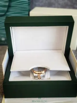 *NEW* Rolex DateJust 36 Silver Palm Motif 18K Rose Oyster 126201 Watch