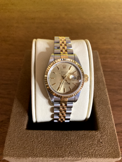 ROLEX DATEJUST LADIES 26MM TWO TONE CHAMPAGNE DIAL - 69173