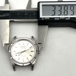 Mens Rolex OP Air-King 14010 34mm Engine Turned Bezel Wrist Watch Lot.301