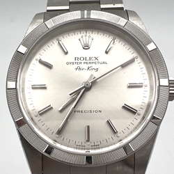 Mens Rolex OP Air-King 14010 34mm Engine Turned Bezel Wrist Watch Lot.301