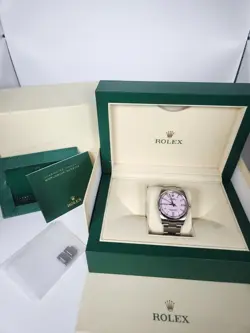 Rolex Oyster Perpetual 12600 Candy Pink Oyster Bracelet with Silver Bezel 36mm