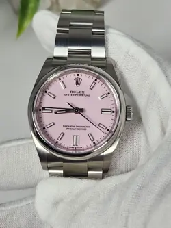 Rolex Oyster Perpetual 12600 Candy Pink Oyster Bracelet with Silver Bezel 36mm