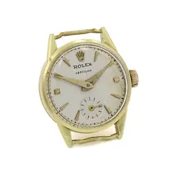 Vintage Rolex Precision Ladies 18k Watch Ref 4779 Silver Dial 20mm #W117876-1