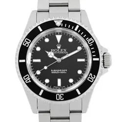 ROLEX SUBMARINER NO DATE 14060 BLACK W NUMBER SECOND HAND MENS
