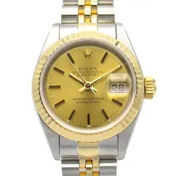 ROLEX DATEJUST W WRIST WATCH 69173 AUTOMATIC 18KYG STAINLESS STEEL USED WOMEN