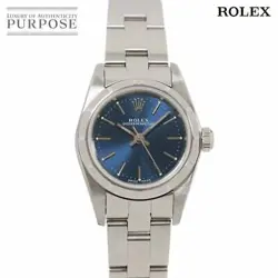 ROLEX OYSTER PERPETUAL 76030 K WOMEN WATCH BLUE AUTOMATIC