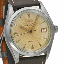 c. 1953 Red Calendar ROLEX Oyster Date Ref.6294 Antique Men Watch