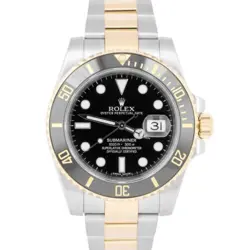PAPERS ROLEX SUBMARINER DATE CERAMIC BLACK 40MM 18K GOLD STEEL 116613 LN BOX
