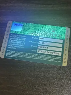 GENUINE 116520