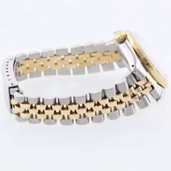 LADIES ROLEX 68273 TWO TONE 18K GOLD STEEL 31MM PEARL DIAMOND DIAL BEZEL WATCH