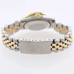 Ladies Rolex 68273 Two Tone 18k Gold Steel 31mm Pearl Diamond Dial Bezel Watch