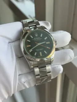 ROLEX MILGAUSS 116400GV SILVER OYSTER BRACELET WITH SILVER BEZEL