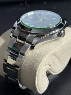 ROLEX MILGAUSS 116400GV SILVER OYSTER BRACELET WITH SILVER BEZEL
