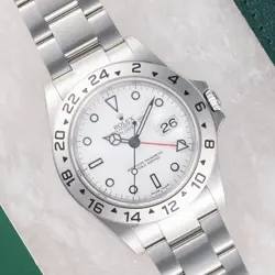 ROLEX EXPLORER II CERTIFIED REF. 16570 / 40MM / BOX & PAPERS