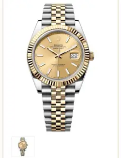 ROLEX DATEJUST 16013 STAINLESS STEEL & 14K GOLD (LINEN DIAL) 36MM MEN'S WATCH