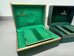FOUR OLD GREEN ROLEX LUXURY WRIST WATCH DISPLAY BOXES - FOR ONE PRICE