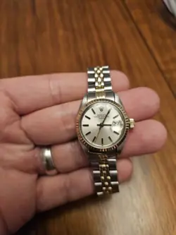 LADIES ROLEX DATEJUST 26MM SOLID 14K YELLOW GOLD CHAMPAGNE/SATIN DIAL APPRAISAL