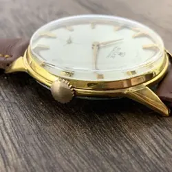 Rolex Marconi Dial index gold small second Manual winding men's watch