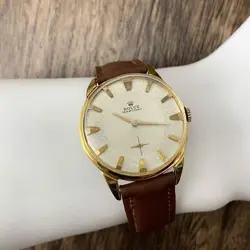 Rolex Marconi Dial index gold small second Manual winding men's watch