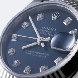 ROLEX Datejust 10P Diamond 79174G Blue Y Number second hand Women