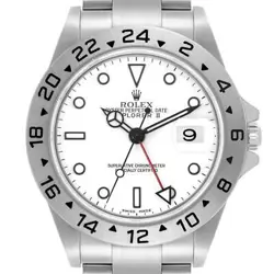 ROLEX EXPLORER II POLAR WHITE DIAL STEEL MENS WATCH 16570 BOX PAPERS
