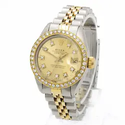 LADIES ROLEX OP DATEJUST REF. 6917 CHAMPAGNE DIAMOND DIAL 26MM #W99069-1