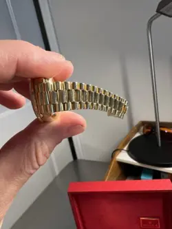 Rolex Ladies Datejust President 18K Gold 79068  Factory Ruby Diamond Bezel Watch