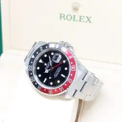 ROLEX 40MM BLACK DIAL GMT MASTER 2 COKE REF: 16710 (A SERIES)