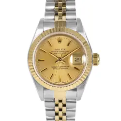 ROLEX DATEJUST 69173 CHAMPAGNE DIAL 26MM STEEL & GOLD JUBILEE LADIES WATCH