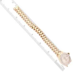 ROLEX DATEJUST PRESIDENT YELLOW GOLD DIAMOND LADIES WATCH 179138