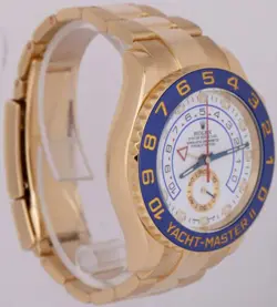 MINT 2016 PAPERS Rolex Yacht-Master II 18K Yellow Gold 44mm Watch 116688 BOX