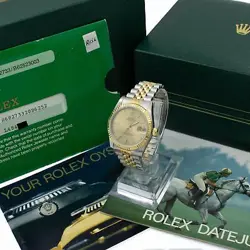 LADIES ROLEX OP DATEJUST REF. 68273 CHAMPAGNE DIAL 31MM FULL SET #W119014-1