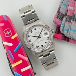 2003 ROLEX DATEJUST - 16200 - WHITE ROMAN DIAL