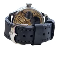 VINTAGE MEN'S WATCH, SWISS SKELETON WATCH 48MM ROLEX POCKET WATCH MOVEMENT 1925