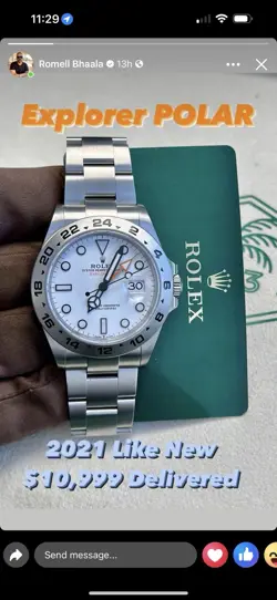 ROLEX EXPLORER 226570 SILVER OYSTER BRACELET WITH SILVER BEZEL