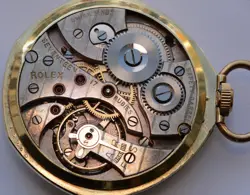 45mm 1940s ROLEX Swiss POCKET WATCH 17 jewels Manual Wind (Broken hairspring)
