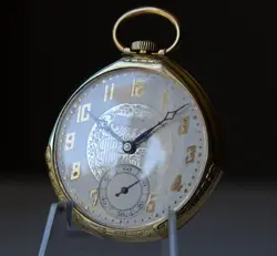 45mm 1940s ROLEX Swiss POCKET WATCH 17 jewels Manual Wind (Broken hairspring)