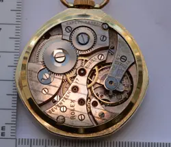45mm 1940s ROLEX Swiss POCKET WATCH 17 jewels Manual Wind (Broken hairspring)